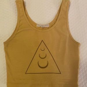 Yellow tank top vintage moons